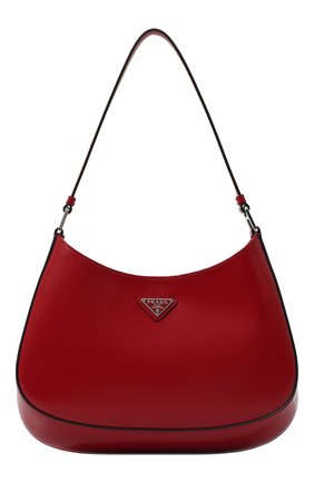 Женская сумка cleo PRADA красного цвета, арт. 1BC499-ZO6-F02SB-OOO | Фото 1 (Материал: Натуральная кожа; Размер: medium)