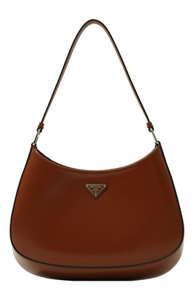 Женская сумка cleo PRADA коричневого цвета, арт. 1BC499-ZO6-F02TX-OOO | Фото 1 (Материал: Натуральная кожа; Размер: medium; Сумки-технические: Сумки top-handle)