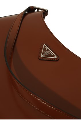 Женская сумка cleo PRADA коричневого цвета, арт. 1BC499-ZO6-F02TX-OOO | Фото 3 (Сумки-технические: Сумки top-handle; Размер: medium; Материал: Натуральная кожа)