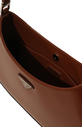 Женская сумка cleo PRADA коричневого цвета, арт. 1BC499-ZO6-F02TX-OOO | Фото 5 (Сумки-технические: Сумки top-handle; Размер: medium; Материал: Натуральная кожа)