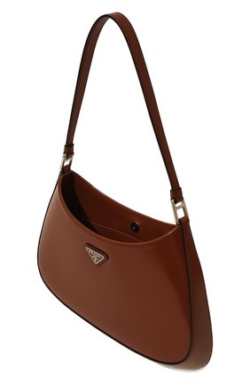 Женская сумка cleo PRADA коричневого цвета, арт. 1BC499-ZO6-F02TX-OOO | Фото 6 (Сумки-технические: Сумки top-handle; Размер: medium; Материал: Натуральная кожа)
