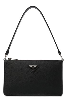 Женская сумка PRADA черного цвета, арт. 1BC155-NZV-F0002-OOM | Фото 1 (Размер: mini; Материал: Натуральная кожа; Сумки-технические: Сумки top-handle)