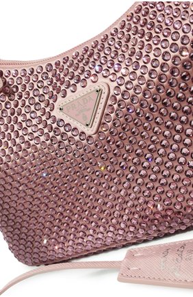 Женская сумка prada re-edition 2000 PRADA розового цвета, арт. 1NE515-2AWL-F0E18 | Фото 2 (Материал: Текстиль; Размер: small; Сумки-технические: Сумки top-handle)