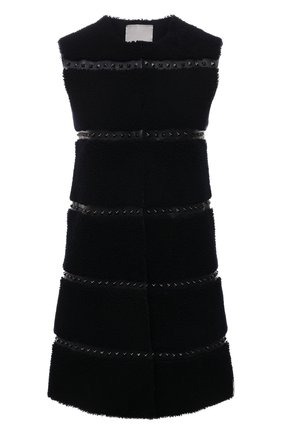 Женский жилет из овчины VALENTINO темно-синего цвета по цене 529000 руб., арт. SF3FC2566FF | Фото 1 Женский жилет из овчины VALENTINO темно-синего цвета, арт. SF3FC2566FF | Фото 1 (Длина (верхняя одежда): До середины бедра; Материал внешний: Натуральный мех; Стили: Гламурный; Женское Кросс-КТ: Мех, Жилет-одежда)