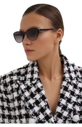 Женские солнцезащитные очки SAINT LAURENT черного цвета, арт. SL M90 002 | Фото 2 (Тип очков: С/з; Оптика Гендер: оптика-женское)