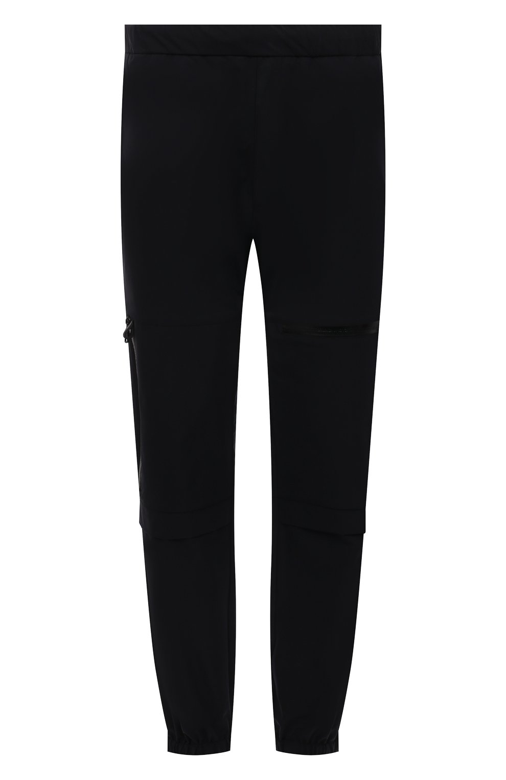 Мужские джоггеры MONCLER черного цвета, арт. G2-091-2A000-10-595DE | Фото 1 (Длина (брюки, джинсы): Стандартные; Материал внешний: Синтетический материал; Стили: Спорт-шик; Силуэт М (брюки): Джоггеры)