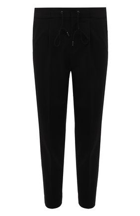 Мужские брюки BOSS черного цвета, арт. 50464794 | Фото 1 (Материал внешний: Вискоза; Длина (брюки, джинсы): Стандартные; Случай: Повседневный; Стили: Кэжуэл)