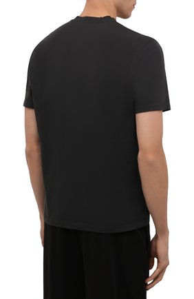 Мужская хлопковая футболка JAMES PERSE серого цвета, арт. MELJ3248 | Фото 4 (Принт: Без принта; Рукава: Короткие; Длина (для топов): Стандартные; Материал внешний: Хлопок; Стили: Кэжуэл)