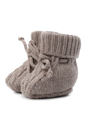 Детские пинетки детские WOOL&COTTON бежевого цвета по цене 4830 руб., арт. KMLPA | Фото 1 Детские пинетки детские WOOL&COTTON бежевого цвета, арт. KMLPA | Фото 1 (Материал: Кашемир, Текстиль, Шерсть)