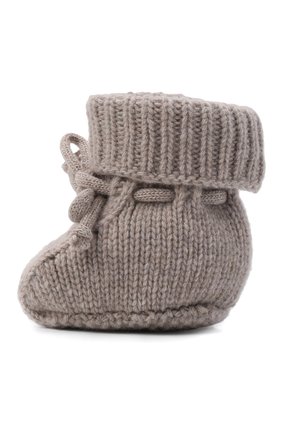 Детские пинетки детские WOOL&COTTON бежевого цвета по цене 4830 руб., арт. KMLPA | Фото 2 Детские пинетки детские WOOL&COTTON бежевого цвета, арт. KMLPA | Фото 2 (Материал: Кашемир, Текстиль, Шерсть)
