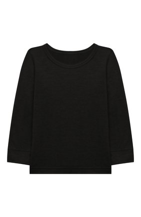 Детский комплект из лонглсива и брюк WOOL&COTTON черного цвета по цене 6690 руб., арт. RRUFP | Фото 2 Детский комплект из лонглсива и брюк WOOL&COTTON черного цвета, арт. RRUFP | Фото 2