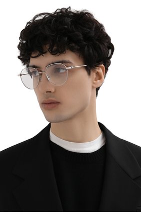Женские оправа BALENCIAGA серебряного цвета по цене 28500 руб., арт. BB0168 001 | Фото 3 Женские оправа BALENCIAGA серебряного цвета, арт. BB0168 001 | Фото 3 (Тип очков: Оправа; Кросс-КТ: Оправы-унисекс; Очки форма: Круглые; Оптика Гендер: оптика-унисекс)