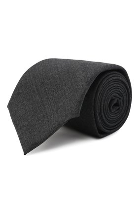 Мужской шерстяной галстук BRUNELLO CUCINELLI темно-серого цвета, арт. M032P0018 | Фото 1 (Материал: Текстиль, Шерсть; Принт: Без принта)