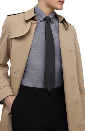 Мужской шерстяной галстук BRUNELLO CUCINELLI темно-серого цвета, арт. M032P0018 | Фото 2 (Материал: Текстиль, Шерсть; Принт: Без принта)