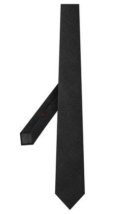 Мужской шерстяной галстук BRUNELLO CUCINELLI темно-серого цвета, арт. M032P0018 | Фото 3 (Материал: Текстиль, Шерсть; Принт: Без принта)