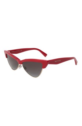 Женские солнцезащитные очки VALENTINO красного цвета, арт. 4102-51108G | Фото 1 (Тип очков: С/з; Очки форма: Cat-eye; Оптика Гендер: оптика-женское)