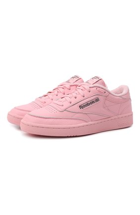 Женские кожаные кеды club c 85 reebok x monochrome REEBOK розового цвета по цене 10999 руб., арт. GV8887 | Фото 1 Женские кожаные кеды club c 85 reebok x monochrome REEBOK розового цвета, арт. GV8887 | Фото 1 (Материал внешний: Кожа; Подошва: Платформа; Материал утеплителя: Без утеплителя)