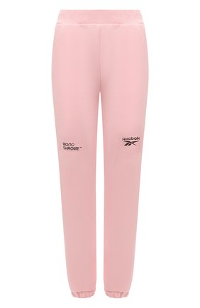 Женские хлопковые джоггеры reebok x monochrome REEBOK розового цвета по цене 9999 руб., арт. HE0856 | Фото 1 Женские хлопковые джоггеры reebok x monochrome REEBOK розового цвета, арт. HE0856 | Фото 1 (Материал внешний: Хлопок; Длина (брюки, джинсы): Стандартные; Стили: Спорт-шик; Женское Кросс-КТ: Джоггеры - брюки; Силуэт Ж (брюки и джинсы): Джоггеры; Кросс-КТ: Трикотаж)