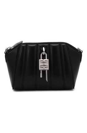 Женская сумка antigona lock xs GIVENCHY черного цвета, арт. BB50KDB16J | Фото 1 (Ремень/цепочка: На ремешке; Материал: Натуральная кожа; Размер: mini; Сумки-технические: Сумки top-handle)