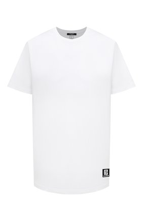 Мужская хлопковая футболка BALMAIN белого цвета, арт. XH1EG010/BB16 | Фото 1 (Длина (для топов): Стандартные; Материал внешний: Хлопок; Рукава: Короткие; Принт: С принтом; Стили: Кэжуэл)