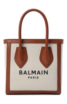Женский сумка-тоут b-army 23 BALMAIN бежевого цвета по цене 59950 руб., арт. XN1FA660/TCFN | Фото 1 Женский сумка-тоут b-army 23 BALMAIN бежевого цвета, арт. XN1FA660/TCFN | Фото 1 (Сумки-технические: Сумки-шопперы; Ремень/цепочка: На ремешке; Материал: Текстиль; Размер: small)