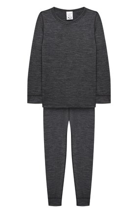 Детский комплект из лонглсива и брюк WOOL&COTTON серого цвета по цене 6690 руб., арт. RRUFP | Фото 1 Детский комплект из лонглсива и брюк WOOL&COTTON серого цвета, арт. RRUFP | Фото 1