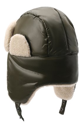 Детского шапка-ушанка MONCLER хаки цвета по цене 16950 руб., арт. G2-954-3B600-20-68950 | Фото 2 Детского шапка-ушанка MONCLER хаки цвета, арт. G2-954-3B600-20-68950 | Фото 2 (Материал: Текстиль, Синтетический материал)