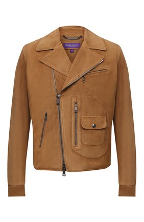Мужская замшевая куртка RALPH LAUREN светло-коричневого цвета, арт. 790854801 | Фото 1 (Рукава: Длинные; Материал подклада: Вискоза; Длина (верхняя одежда): Короткие; Материал внешний: Натуральная кожа, Замша; Мужское Кросс-КТ: Кожа и замша, утепленные куртки; Кросс-КТ: Куртка; Стили: Кэжуэл)