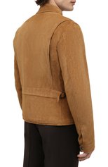 Мужская замшевая куртка RALPH LAUREN светло-коричневого цвета, арт. 790854801 | Фото 4 (Кросс-КТ: Куртка; Материал внешний: Замша, Натуральная кожа; Рукава: Длинные; Мужское Кросс-КТ: утепленные куртки, Кожа и замша; Длина (верхняя одежда): Короткие; Материал подклада: Вискоза; Стили: Кэжуэл)