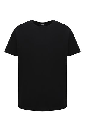 Мужская хлопковая футболка BALMAIN черного цвета, арт. XH1EG010/BB16 | Фото 1 (Рукава: Короткие; Длина (для топов): Стандартные; Принт: С принтом; Материал внешний: Хлопок; Стили: Спорт-шик)