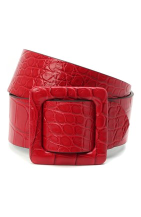 Женский ремень из кожи аллигатора RALPH LAUREN красного цвета по цене 319500 руб., арт. 408830013/AMIS | Фото 1 Женский ремень из кожи аллигатора RALPH LAUREN красного цвета, арт. 408830013/AMIS | Фото 1 (Материал: Экзотическая кожа; Кросс-КТ: Широкие)