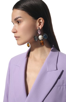 Женские клипсы SAINT LAURENT разноцветного цвета по цене 144500 руб., арт. 666425/Y15VR | Фото 2 Женские клипсы SAINT LAURENT разноцветного цвета, арт. 666425/Y15VR | Фото 2 (Материал: Металл; Женское Кросс-КТ: Клипсы-серьги)