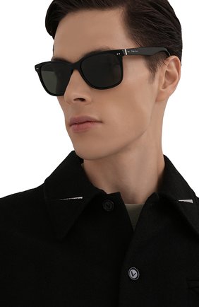Мужские солнцезащитные очки RALPH LAUREN черного цвета, арт. 0RL8162P-500152 | Фото 2 (Тип очков: С/з; Кросс-КТ: С/з-мужское; Оптика Гендер: оптика-мужское; Очки форма: Прямоугольные)
