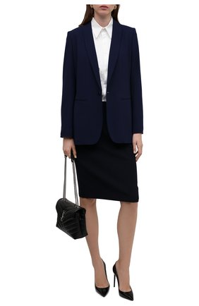 Женская шерстяная юбка RALPH LAUREN темно-синего цвета по цене 58850 руб., арт. 290867058 | Фото 2 Женская шерстяная юбка RALPH LAUREN темно-синего цвета, арт. 290867058 | Фото 2 (Длина Ж (юбки, платья, шорты): До колена; Материал внешний: Шерсть; Материал подклада: Купро; Женское Кросс-КТ: Юбка-одежда, Юбка-карандаш; Стили: Кэжуэл)