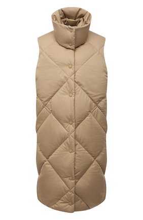Женский пуховый жилет nocton BURBERRY бежевого цвета по цене 190500 руб., арт. 8044716 | Фото 1 Женский пуховый жилет nocton BURBERRY бежевого цвета, арт. 8044716 | Фото 1 (Материал утеплителя: Пух и перо, Шерсть; Материал внешний: Хлопок; Длина (верхняя одежда): До колена; Кросс-КТ: Пуховик; Стили: Кэжуэл)