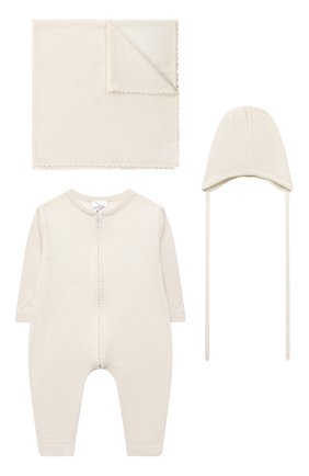 Детского комплект из трех предметов WOOL&COTTON кремвого цвета по цене 25080 руб., арт. SET-s | Фото 1 Детского комплект из трех предметов WOOL&COTTON кремвого цвета, арт. SET-s | Фото 1