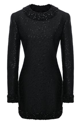 Женское платье с пайетками SAINT LAURENT черного цвета по цене 411000 руб., арт. 677509/Y156J | Фото 1 Женское платье с пайетками SAINT LAURENT черного цвета, арт. 677509/Y156J | Фото 1 (Материал внешний: Синтетический материал, Вискоза; Материал подклада: Шелк; Рукава: Длинные; Длина Ж (юбки, платья, шорты): Мини; Женское Кросс-КТ: Платье-одежда; Случай: Коктейльный; Стили: Романтичный)
