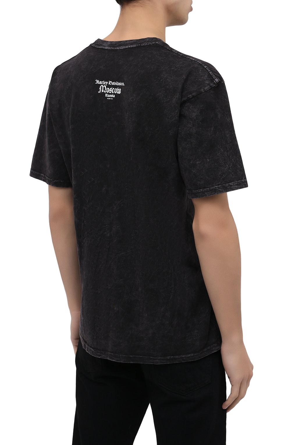 Мужская хлопковая футболка HARLEY-DAVIDSON черного цвета, арт. R004140 | Фото 4 (Рукава: Короткие; Принт: С принтом; Материал внешний: Хлопок)