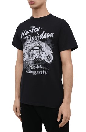 Мужская хлопковая футболка HARLEY-DAVIDSON черного цвета, арт. R004143 | Фото 3 (Рукава: Короткие; Принт: С принтом; Материал внешний: Хлопок)