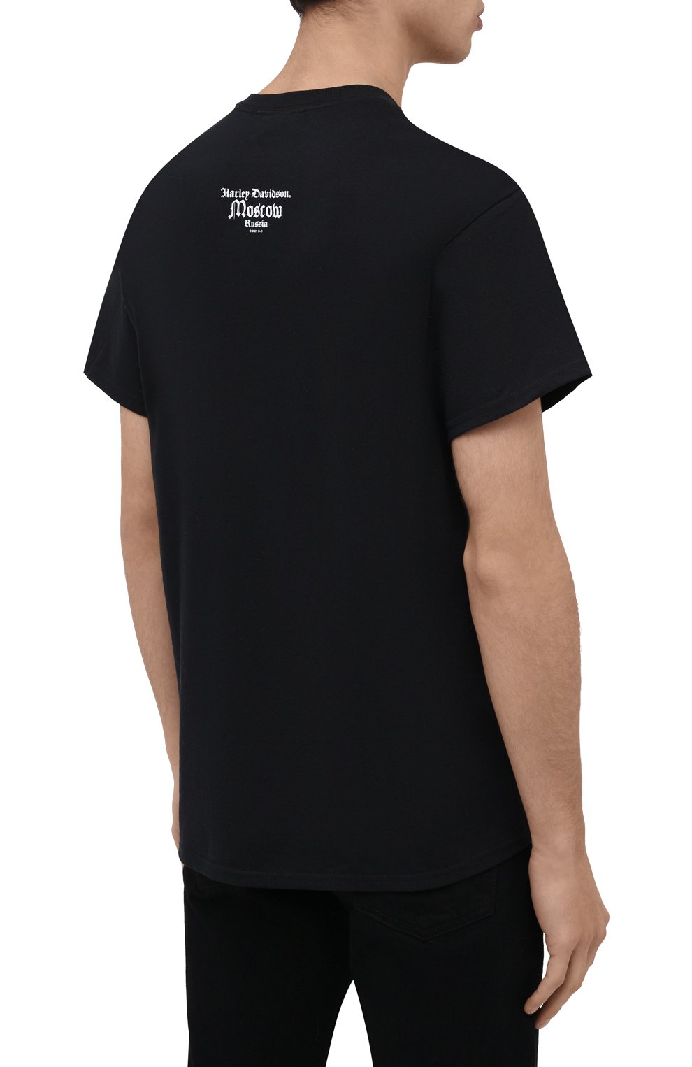 Мужская хлопковая футболка HARLEY-DAVIDSON черного цвета, арт. R004143 | Фото 4 (Рукава: Короткие; Принт: С принтом; Материал внешний: Хлопок)
