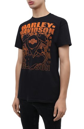 Мужская хлопковая футболка HARLEY-DAVIDSON черного цвета, арт. R004144 | Фото 3 (Рукава: Короткие; Принт: С принтом; Материал внешний: Хлопок)