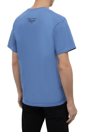 Мужская хлопковая футболка HARLEY-DAVIDSON голубого цвета, арт. R004145 | Фото 4 (Рукава: Короткие; Принт: С принтом; Материал внешний: Хлопок)