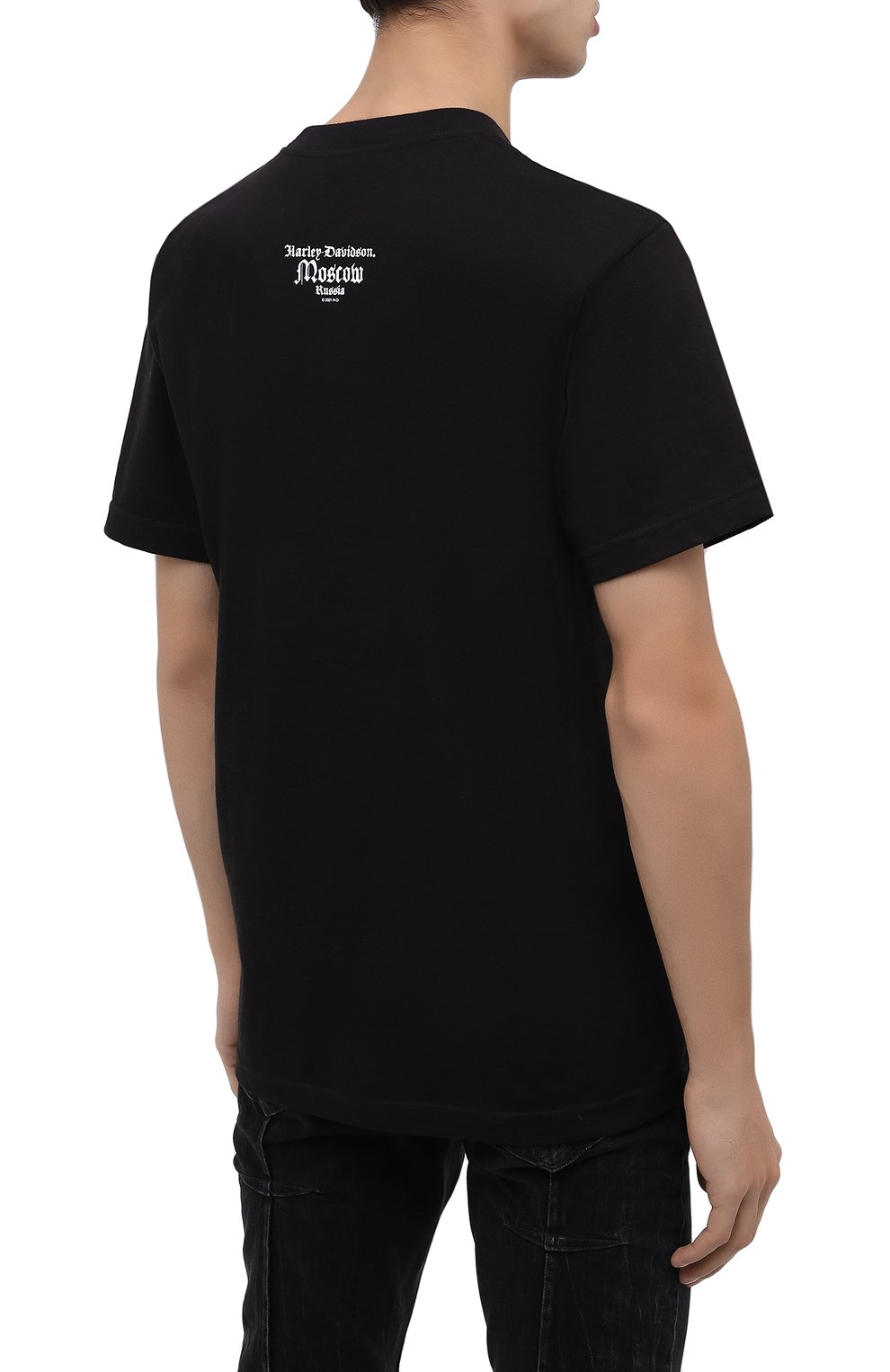 Мужская хлопковая футболка HARLEY-DAVIDSON черного цвета, арт. R004148 | Фото 4 (Рукава: Короткие; Принт: С принтом; Материал внешний: Хлопок)