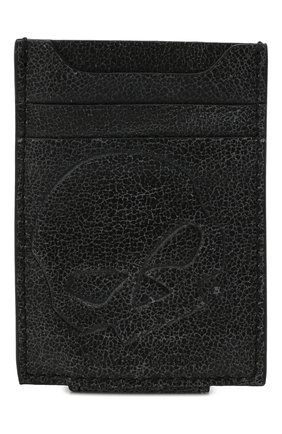 Мужской кожаный зажим для денег HARLEY-DAVIDSON темно-серого цвета, арт. UN4650L-GryBlk | Фото 1 (Материал: Натуральная кожа)