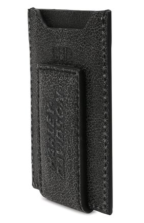 Мужской кожаный зажим для денег HARLEY-DAVIDSON темно-серого цвета, арт. UN4650L-GryBlk | Фото 2 (Материал: Натуральная кожа)