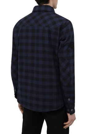 Мужская куртка-рубашка HARLEY-DAVIDSON синего цвета, арт. 97103-22VM | Фото 4 (Кросс-КТ: Куртка, Ветровка; Стили: Гранж; Материал внешний: Хлопок; Материал подклада: Синтетический материал; Длина (верхняя одежда): Короткие)