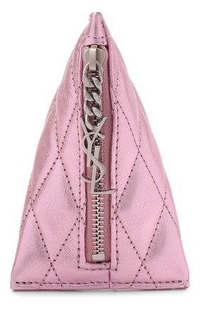 Женская кожаный футляр для ключей SAINT LAURENT розового цвета, арт. 669925/AAAAQ | Фото 1 (Материал: Натуральная кожа)