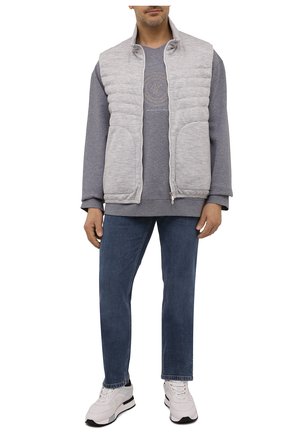 Мужской пуховый жилет BRUNELLO CUCINELLI серого цвета по цене 269500 руб., арт. MJ802P107W | Фото 2 Мужской пуховый жилет BRUNELLO CUCINELLI серого цвета, арт. MJ802P107W | Фото 2 (Материал внешний: Шерсть; Материал подклада: Синтетический материал; Материал утеплителя: Пух и перо; Длина (верхняя одежда): Короткие; Кросс-КТ: Куртка, Пуховик; Стили: Кэжуэл; Big sizes: Big Sizes)