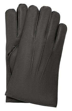 Мужские кожаные перчатки DENTS черного цвета, арт. 5-1510 | Фото 1 (Мужское Кросс-КТ: Кожа и замша; Материал: Натуральная кожа)