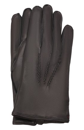 Мужские кожаные перчатки DENTS черного цвета, арт. 5-1539 | Фото 1 (Мужское Кросс-КТ: Кожа и замша; Материал: Натуральная кожа)